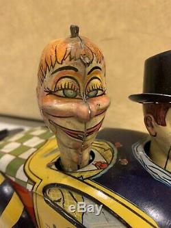 Vintage Marx Charlie McCarthy And Mortimer Snerd Private Car Wind Up Tin Toy