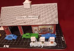 Vintage Marx Colonial Service Station Tin Litho withAccessories 26 X 14 3/4 Read