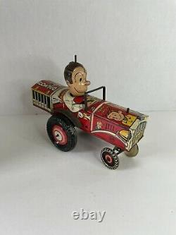 Vintage Marx Dagwood The Driver Tin Wind Up Toy