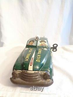 Vintage Marx Dick Tracy Windup Tin Police Squad Car No. 1 Circa 40's Or 50's