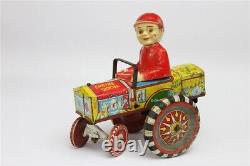 Vintage Marx Dipsy Dan Tin Wind Up Toy Crazy Nodder Car Town & Country Working