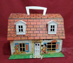 Vintage Marx Disney Mickey Mouse & Friends Tin Litho Metal Doll House