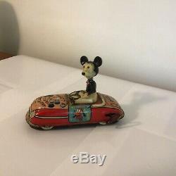 Vintage Marx Disney, Mickey Mouse! In Car Tin Toy Working Condition