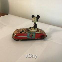 Vintage Marx Disney, Mickey Mouse! In Car Tin Toy Working Condition