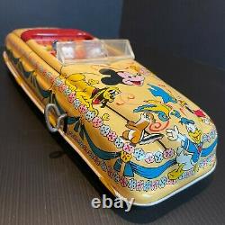 Vintage Marx Disney Parade Roadster Tin Wind-Up Car with Mickey Mouse