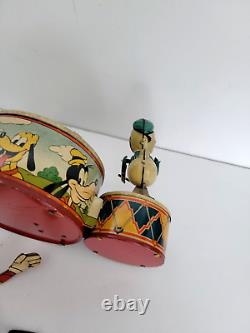 Vintage Marx Donald Duck/Goofy Duet Tin Litho Wind-up Toy 1940's