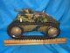 Vintage Marx E12 Military Camo Tank Tin Litho Wind-Up Toy EXCEPTIONAL Condition