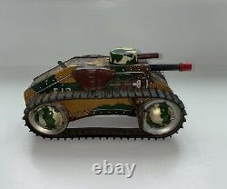 Vintage Marx E12 Tin Wind Up Army Tank Toy. Sold As Is. Unsure If Works Properly