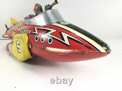 Vintage Marx Flash Gordon # 5 Rocket Fighter tin toy with Box