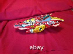 Vintage Marx Flash Gordon Rocket Fighter Tin Windup Toy