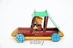 Vintage Marx Flintstones Barney Rubble's Wreck Tin Friction Car with BOX