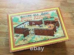 Vintage Marx Fort Apache Carry-all Action Playset Tin Litho With Accessories