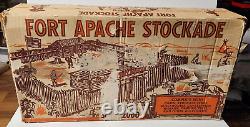 Vintage Marx Fort Apache Stockade Set Series 2000 #3660 Soldiers Indians with Box