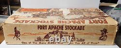 Vintage Marx Fort Apache Stockade Set Series 2000 #3660 Soldiers Indians with Box