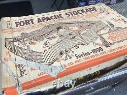 Vintage Marx Fort Apache Stockade Tin Litho Series 1000 Set With Original Box