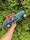 Vintage Marx G Man Pursuit Car Tin Toy Wind Up Rare Black Fenders Very Nice