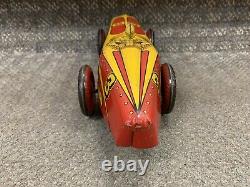 Vintage Marx Giant King Boat Tail Tin Seated Driver Wind Up Toy Tin Litho St
