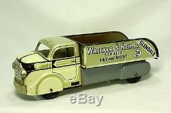 Vintage Marx Glendale Wrecker Tin Toy Truck