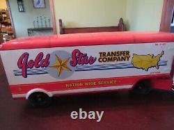 Vintage Marx Gold Star Transfer Company Truck & Trailer Mint Original Cond