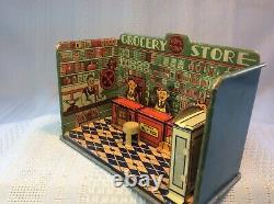 Vintage Marx Home Town Grocery Store Tin Toy Building Dollhouse Room