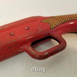 Vintage Marx Hopa Long Hopalong Cassidy Red Toy Range Rifle Tin 1950's Tin Litho
