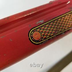 Vintage Marx Hopa Long Hopalong Cassidy Red Toy Range Rifle Tin 1950's Tin Litho