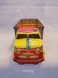 Vintage Marx Inter-City Delivery Truck Trailer Tin Toy Truck E-430