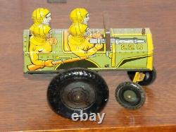 Vintage Marx Jumpin Jeep Wind Up Tin Toy