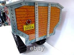 Vintage Marx Key Wind Toy 1950s Tin Litho Crawler Farm Tractor Wagon Un-Used