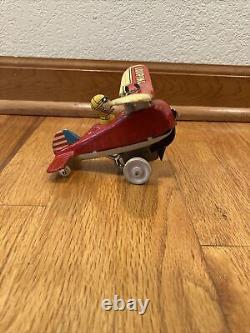 Vintage Marx LOOPING PLANE Tin Wind Up Good Condition