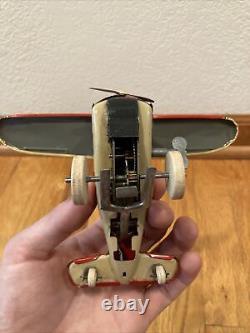 Vintage Marx LOOPING PLANE Tin Wind Up Good Condition