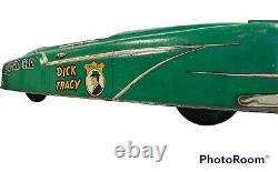 Vintage Marx Large Tin Litho Dick Tracy Official Squad Car 1940's See Notes ASIS