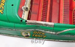Vintage Marx Large Tin Litho Dick Tracy Squad Car 1940's