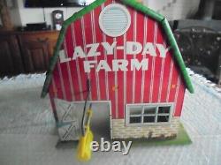 Vintage Marx Lazy Day Farm tin litho Barn & Toy Lot 42PEICES + BARN