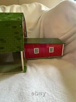 Vintage Marx Lazy Day Farm tin litho Barn & Toy Lot COMES WITH BOX OF ANIMALS