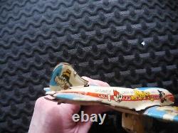 Vintage Marx Linemar Disney Tin Friction Airplane Mickey ETC Japan AS IS EARLY