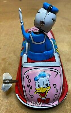 Vintage Marx Linemar Donald Duck The Driver Tin Wind-up Car Very Nice