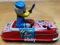 Vintage Marx Linemar Donald Duck The Driver Tin Wind-up Car Very Nice