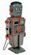 Vintage Marx Linemar Yonezawa Easel Back Tin Litho Wind-Up Robot Toy Japan Works