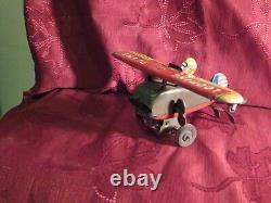 Vintage Marx Looping Plane Wind Up Tin Toy with pilot