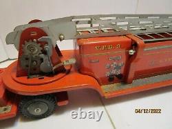 Vintage Marx Lumar Hook & Ladder Fire Truck