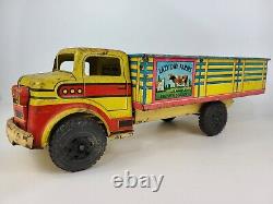 Vintage Marx Lumar Lazy Day Farms Tin Litho Truck 18 Toy