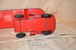 Vintage Marx Lumar Tin Fire Truck, Hook & Ladder from the 1950's