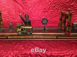 Vintage Marx Main Street Tin Litho Metal Wind Up Toy 1920s Complete and Works