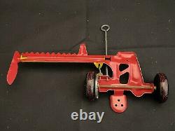Vintage Marx Mechanical Tractor With Mower In Original Box