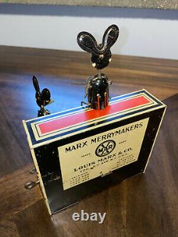 Vintage Marx Merry Makers Mice Mouse Band Tin Wind Up