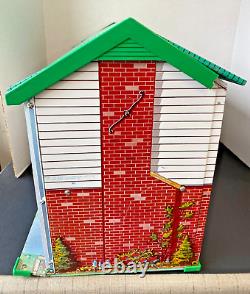 Vintage Marx Metal Tin Two Story Doll House 21.5 X 15.5 X 10.5