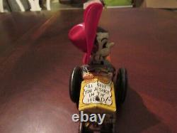 Vintage Marx Milton Berle Crazy Car Wind Up Toy Works
