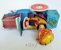 Vintage Marx Mortimer Snerd Crazy Car Tin Lithographed Mechanical Toy 7 Long