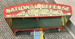 Vintage Marx National Defense Machine Gun Target Practice Lin Litho WWII Toy